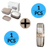 Front view of portable 2-in-1 toothbrush travel case with cover