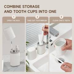 Compact travel case displaying dimensions 20x6.9x6.9 cm