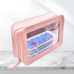 Transparent design to easily see lenses