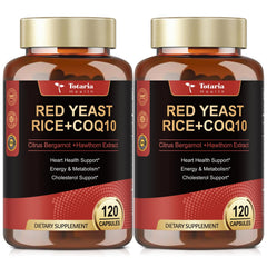 2-pack front view of Red Yeast Rice with CoQ10 supplement