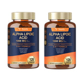 Front view of Totaria 2-pack Alpha Lipoic Acid 1000mg bottle