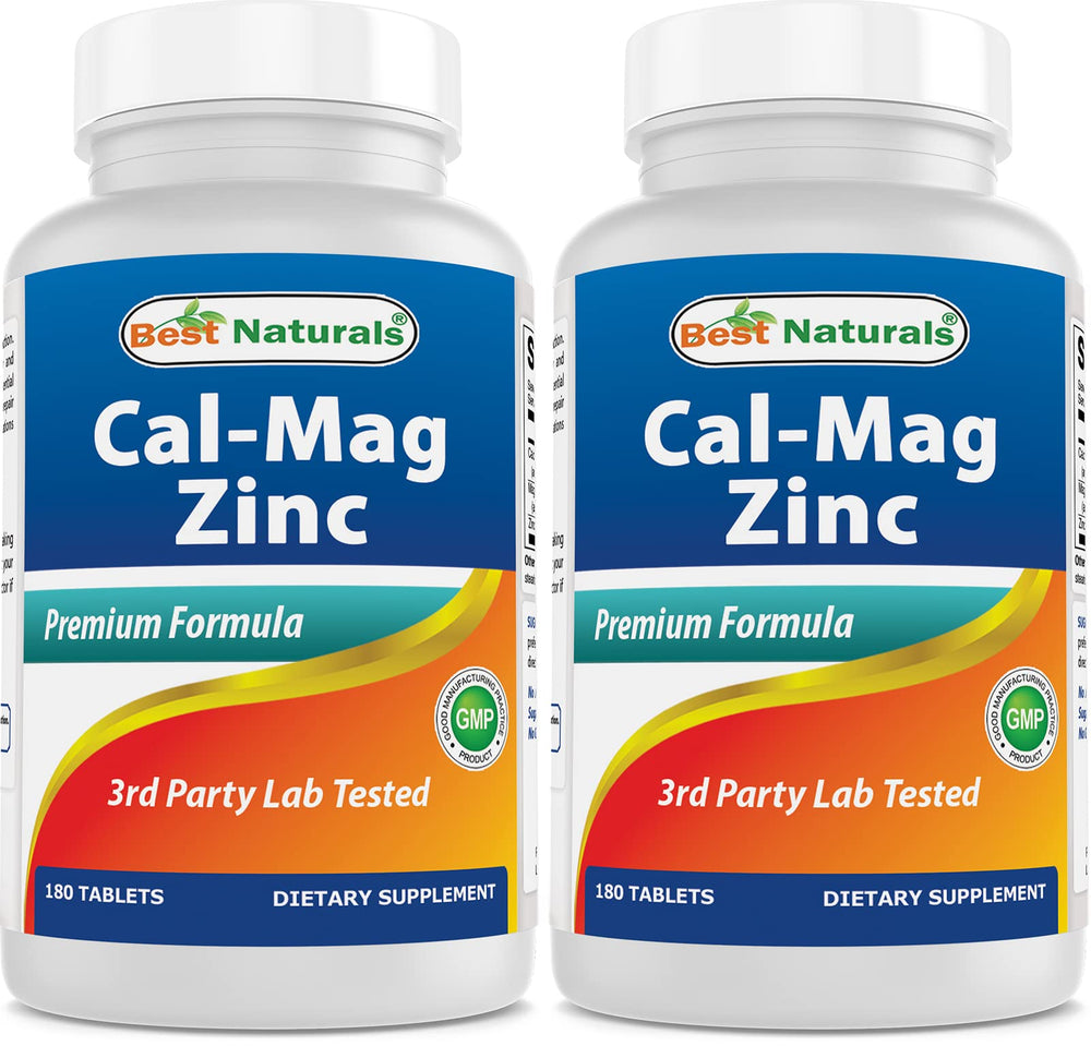 Two-pack Best Naturals Cal-Mag-Zinc bottle front