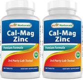 Two-pack Best Naturals Cal-Mag-Zinc bottle front
