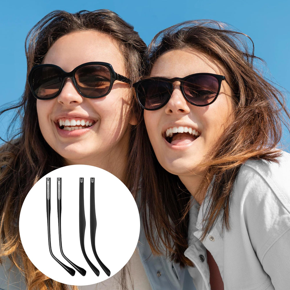 Replacement temple arms compatible with most glasses