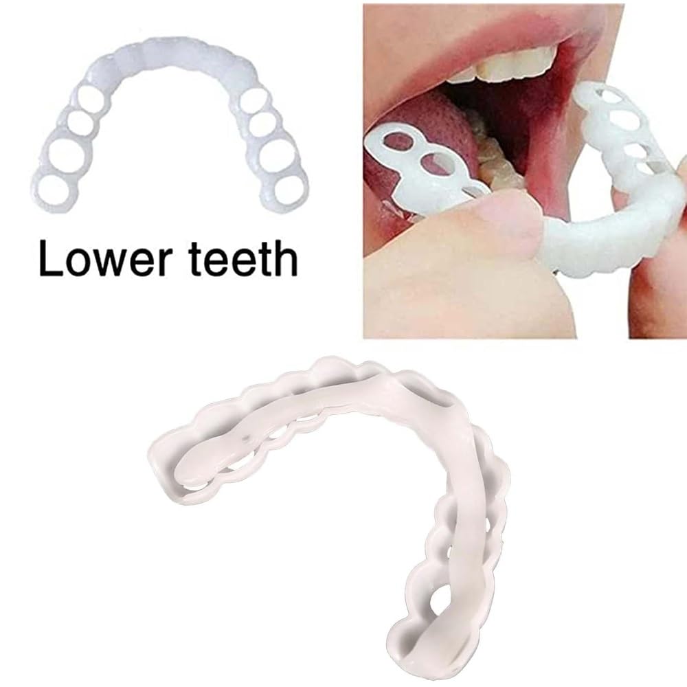 Portable dental smile aid in white - close-up