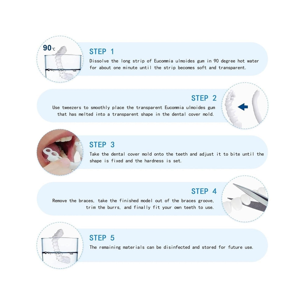 Before and after display of temporary whitening effect