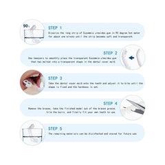 Before and after display of temporary whitening effect
