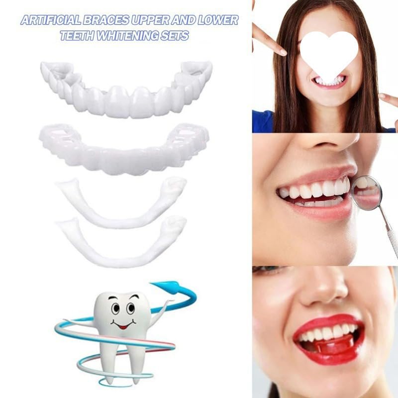 Temporary veneers showing adjustable fit for most mouths