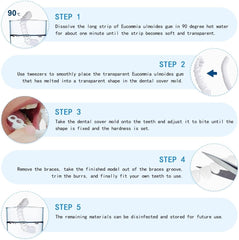 All-in-one white temporary smile kit with top and bottom pieces
