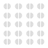 Set of 20 pairs of clear adhesive silicone eyeglass nose pads