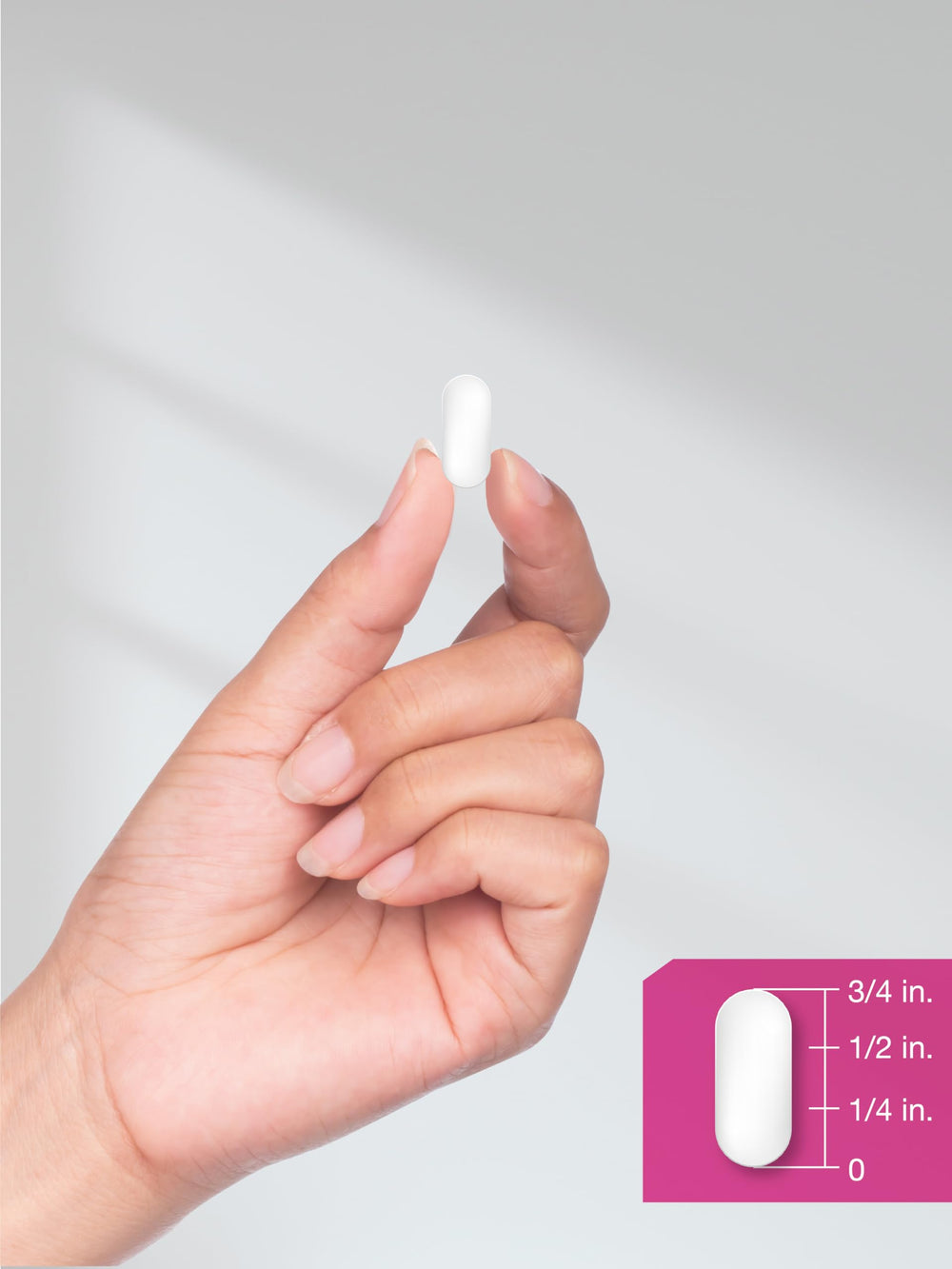 200 coated caplets in bottle side view