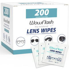 200 count lens wipes for eyeglasses package