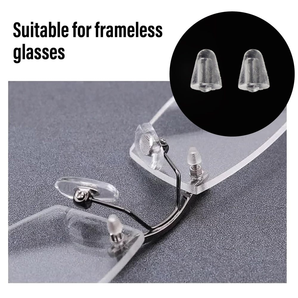 PVC cap covers compatible with various frameless glasses models