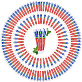 200-pack travel size mint toothpaste tubes, 0.35 oz each