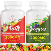 Front view of 2000 mg Fruit & Veggies Supplement bottle