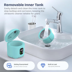 Blue Ultrasonic Retainer Cleaner built-in drying fan
