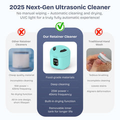 Removable stainless steel tank of the Ultrasonic Retainer Cleaner