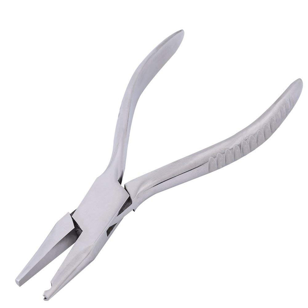 Nose pad pliers with non-slip wavy handle