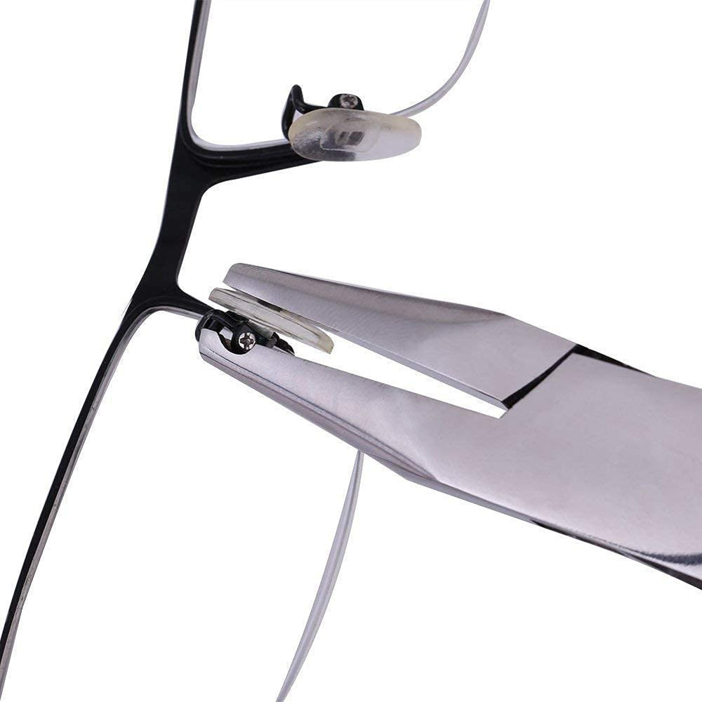 Close-up of 214 stainless steel nose pad pliers