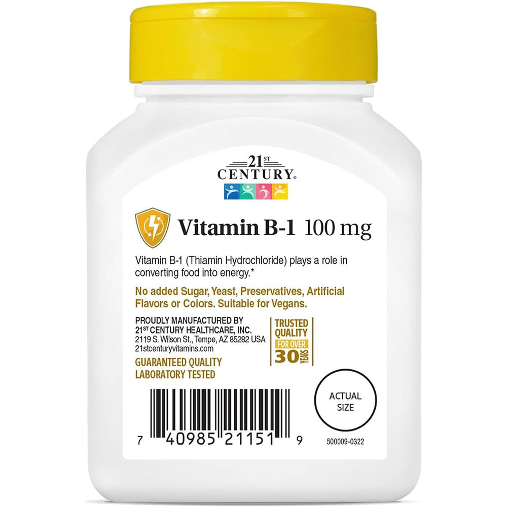 Gluten-free non-GMO Vitamin B-1 tablets