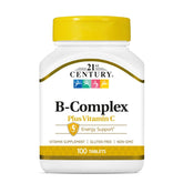 Bottle label displaying 21st Century B Complex Plus Vitamin C