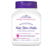 Bottle of 21st Century Hair Skin Nails Caplets - 50 Count