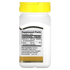 Supplement facts panel for 21st Century Vitamin B-12 500 mcg