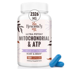 Front view of 2326 MG Mitochondrial Supplements bottle with ATP, CoQ10 and PQQ