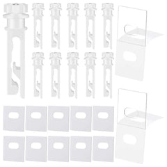 24-pack vertical blinds repair kit with 12 adhesive tabs and 12 stem clips