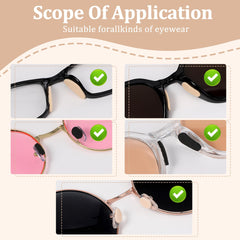 Easy-to-apply replacement nose pads for glasses