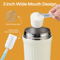 BPA-free and odorless metal shaker bottle