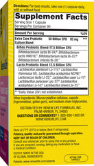 Label highlighting 25 billion CFU per capsule