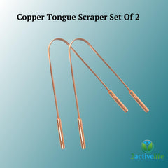 Compact, non-sharp copper tongue scraper design
