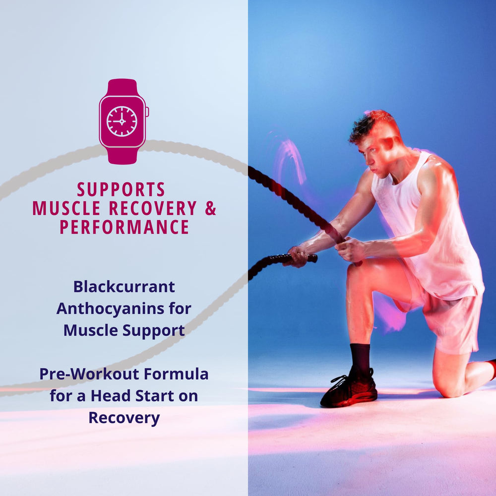 Ingredients and color visuals of 2before Blackcurrant Pre Workout