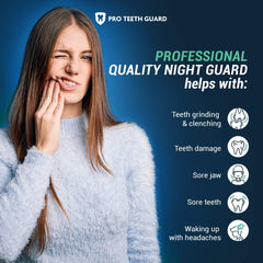 2mm dual-laminate night guard with outer hard layer and soft inner layer
