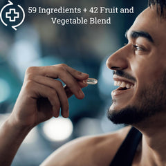 Graphic highlighting antioxidant benefits and energy support