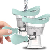 Transparent eye wash cup with ergonomic silicone seal