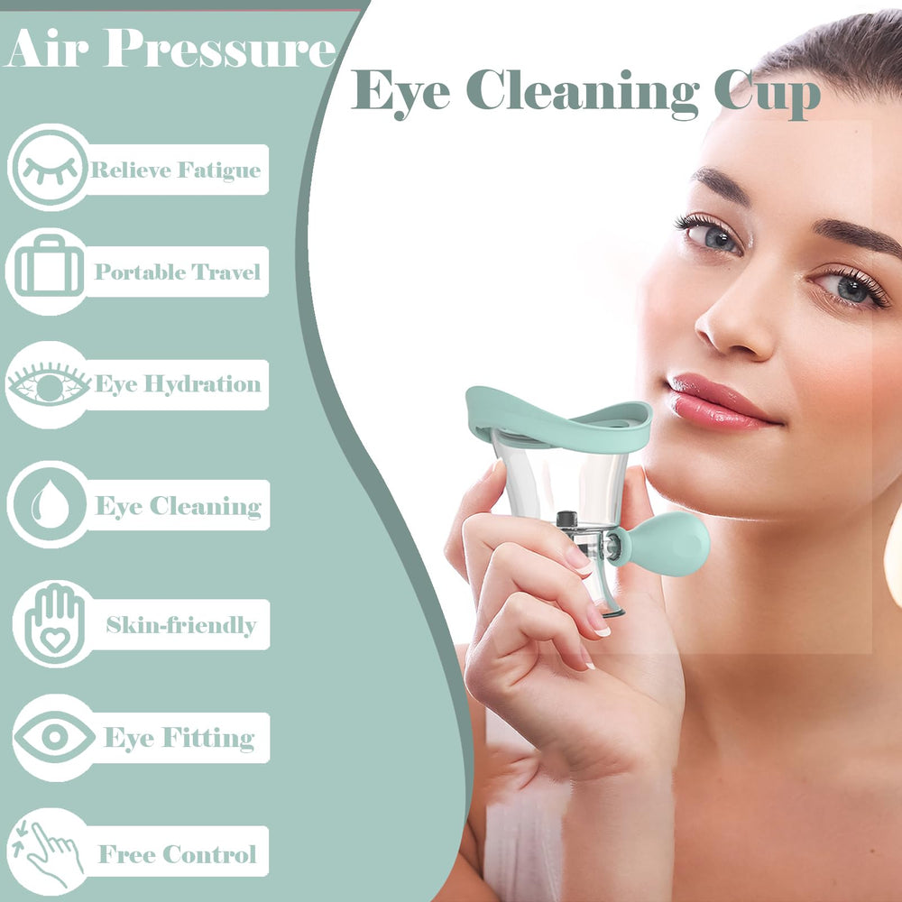 Reusable eye wash cup with saline solution