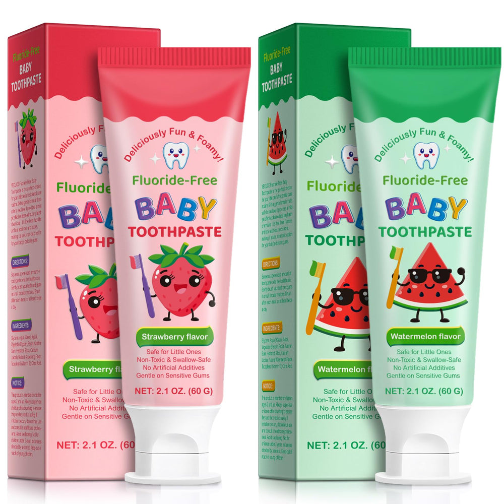 2-pack Kids Toothpaste box with Watermelon and Strawberry flavor