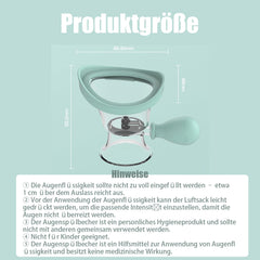 Care and cleaning instructions for the eye wash cup