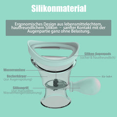 Eye wash cup in use for rinsing