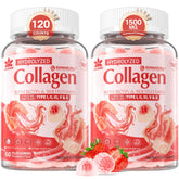 Front view of 2Pack Sugar-Free Hydrolyzed Collagen Gummies bottle