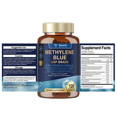 Product shot with bottle and capsules on desk