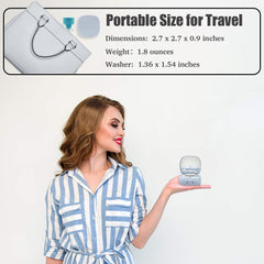 Blue extra contact lens cases included in kit - side view