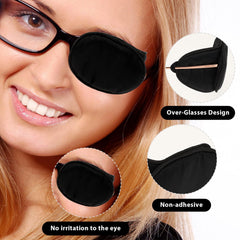 Close-up of mulberry silk eye patch texture