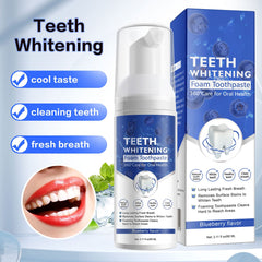 Teeth before whitening with toothpaste
