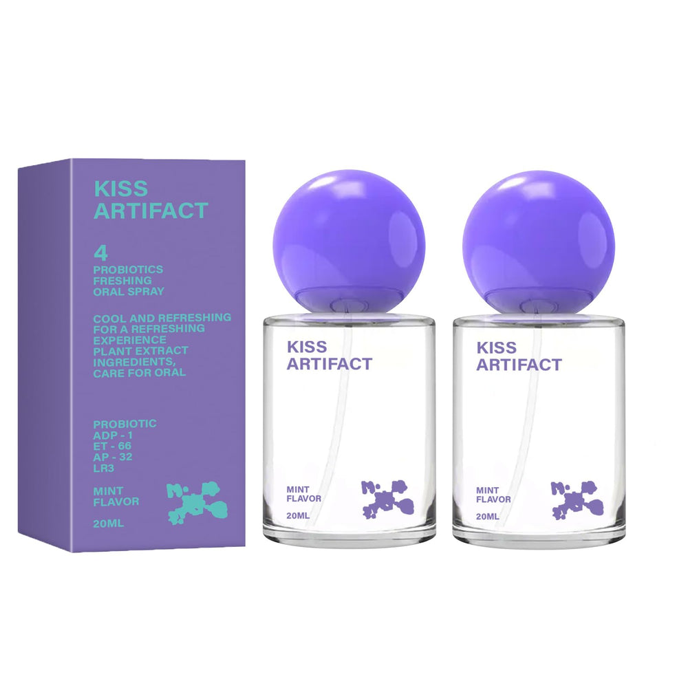 Front view of two probiotic oral spray bottles (20ml)