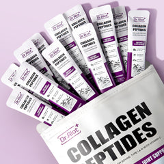 Unflavored 2X Boost Collagen Peptides Powder packaging showing Vitamin C, Type I & III