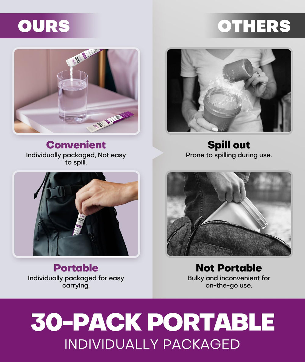 Label highlights 18 amino acids and vitamin C in the product