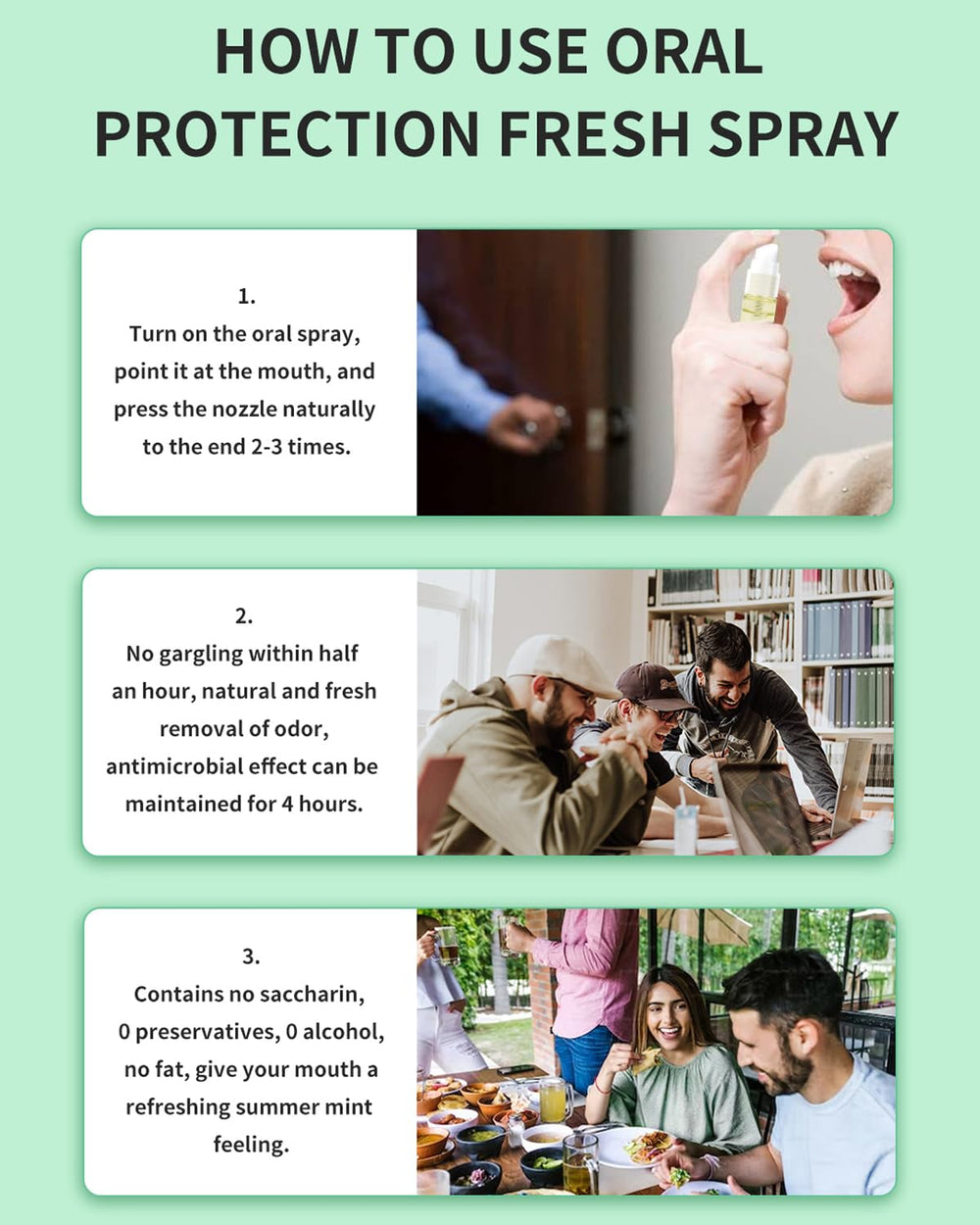 Product packaging and branding for 3-count mint breath spray